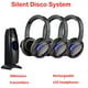 thumbnail image 2 of Auriculares de discoteca silenciosos con sonido de alta definición, sistema de competición, luz LED intermitente, auriculares recargables con transmisor de distancia de 200 m, 2 of 5