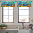 thumbnail image 3 of LALILO Kitchen Curtain Valance Underwater World Sea Underwater Rod Pocket Window Curtain 52"x 18" Set of 2, 3 of 5