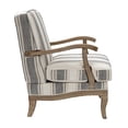 thumbnail image 3 of Farmhouse Style Armchair Set of 2 with Romantic Stripes & Foot Pads Protecting the Floor for Living Room, Lounge, Bedroom Stripe, 3 of 11