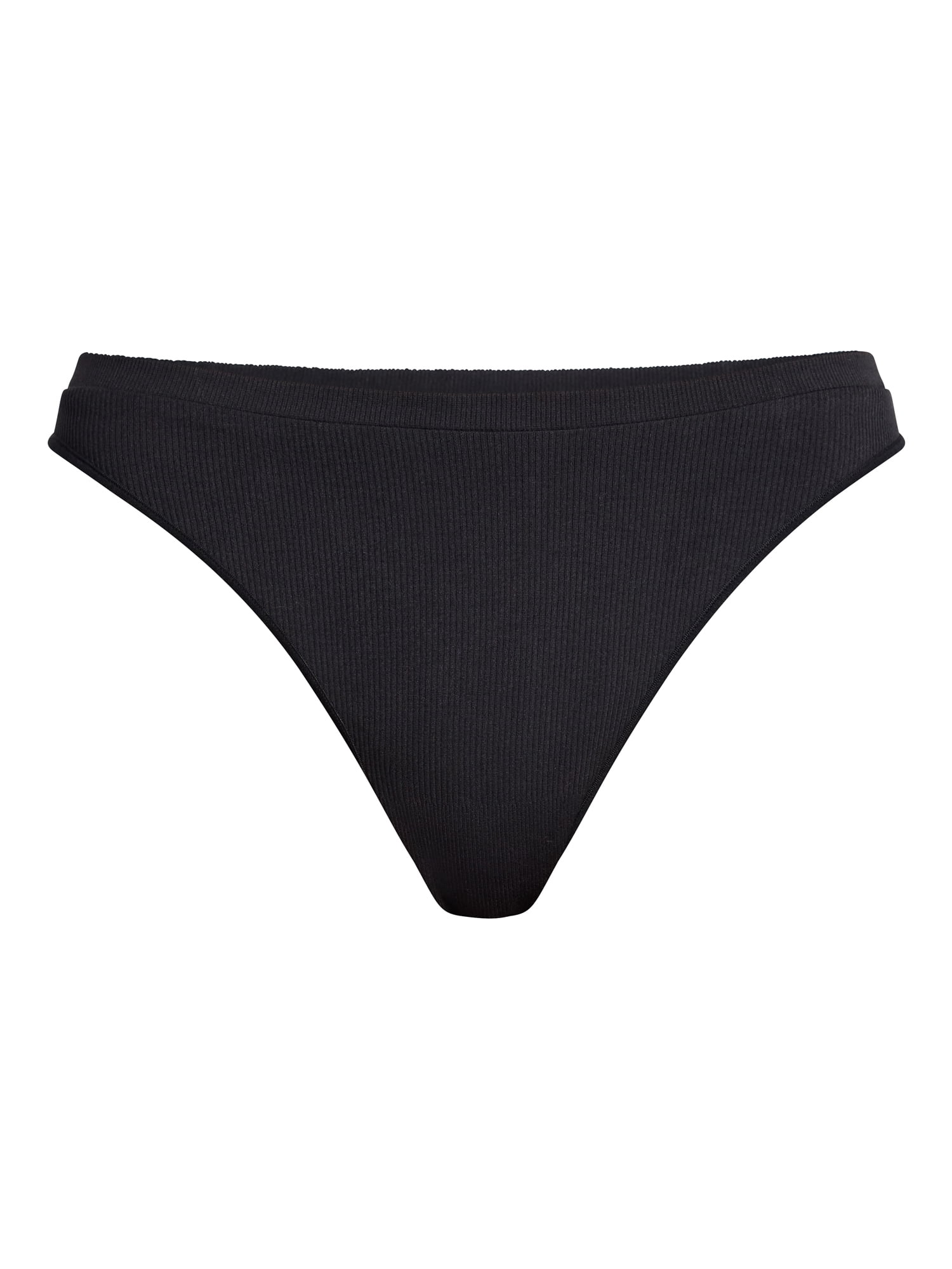 No Boundaries Seamless High Leg Thong Panties, 3-Pack, Women's XS-XXXL