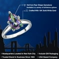 thumbnail image 2 of Gem Stone King 10K White Gold Green Mystic Topaz Engagement Ring for Women | 2.52 Cttw | Pear Shape 10X7MM | Gemstone November Birthstone | Size 5, 2 of 6