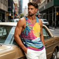 thumbnail image 3 of Mens Beach Tank Tops Hawaiian Graphic Sleeveless Shirts Beach Coconut Tree Gym Muscle Tank Top, 3 of 4