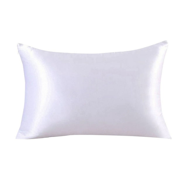 Color Ding Solid Color Silk Single Pillowcase Ice Silk Pillowcase Zipper Single 20x26inch / 51x66cm
