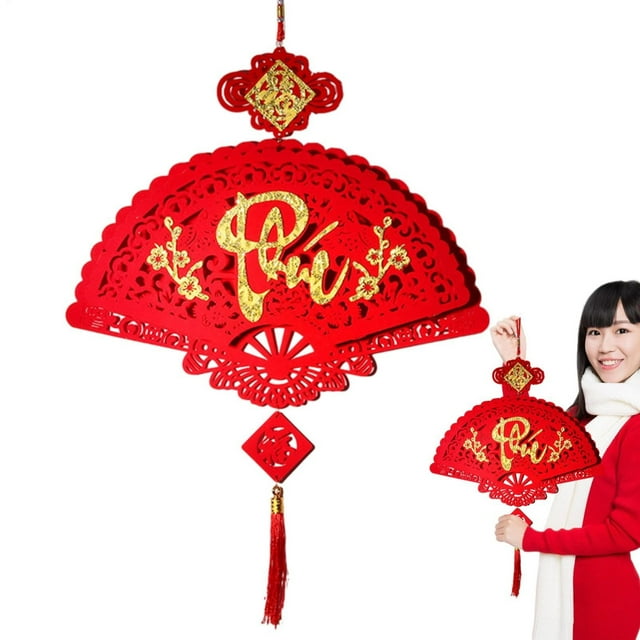Home Decoration Vietnamese New Year Decorations 2025 | Vietnamese New Year Ornament Red New Year Home Decoration Spring Festival Decorations Chinese Spring Festival Red Ornament New Year Dec