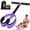 Purple, variant on Pedal Resistance Band with Handle, Upgraded Durable Thickened Latex Tubes and Soft Foam Fabric Foot Pedal, Sit Up Exercise Equipment for Abdomen, Waist, Arm, Core/ABS, Leg, Physical Therapy
