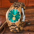 thumbnail image 2 of Reloj Dentily de Madera para Hombre Analógico con Movimiento de Cuarzo y Esfera de 45 mm, 2 of 7