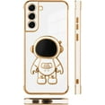 thumbnail image 5 of Compatible with Samsung Galaxy S22 Case Astronaut Plating Electroplate Luxury Elegant Case Camera Protector Kickstand Shockproof Protective Corner Back Cover Galaxy S22 Case -White, 5 of 10