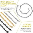 thumbnail image 7 of ChainsHouse Men's Necklaces Stainless Steel Punk Thorns Chains 6mm Width Chunky Chains Gothic Jewelry Gift, 22inch, 7 of 7