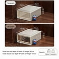 thumbnail image 2 of LEEYNEER1 Drawer Storage Organzier - Plastic Drawer Stroage  Stackable Storage Drawers  Light Brown, 2 of 5