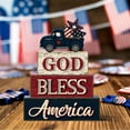 thumbnail image 6 of Americana decor, Patriotic decor, Tiered Tray decorations Set, Distressed Painted Wood, Vintage Shelf decor, Tray decor Items, Shelf decorations, 4 Pc, 6 of 6