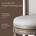 thumbnail image 4 of Maven Lane Pullman Tabouret de Bar, Fini Chêne Récupéré avec Revêtement en Tissu Gris Cendré, 4 of 5
