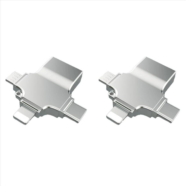 2X Lector de Tarjetas SD Adaptador de Microtarjetas 4 en 1 USB 3.0 Micro-SD A USB Lector de Tarjetas USB para Interfaz de Adaptador OTG