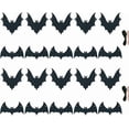 thumbnail image 3 of 2-Piece Felt Black Bat Garland Banner Flying Bats for Fireplace Haunted House Halloween Theme Party Decorations, 3 of 4