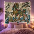 thumbnail image 2 of Chinese Qilin on Rocky Waves with Golden Egg, Mystical Illustration for Fantasy Lovers, Asian Mythology Wall Art, Birthday Gift Tapestry Wall Hanging for Living Room and Meditation Room, 2 of 7
