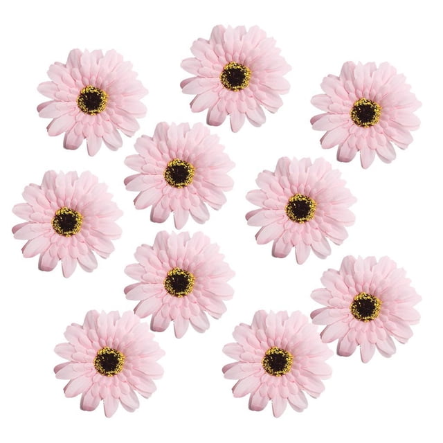 10 Piezas Flores Artificiales Elegante de Margarita de , rosado, como se describe perfecl Cabeza de la flor