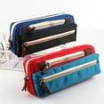 thumbnail image 2 of Thinsony 1/2/3/5 Durable And Waterproof Pen Bag With Large Capacity For Easy Sorting Not Easy Brown+Black 1 Pc, 2 of 6