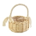 thumbnail image 1 of Bgsha Fresh Rattan Storage Basket Picnic Flower Girl Gifts Wicker Flower Pot, 1 of 7