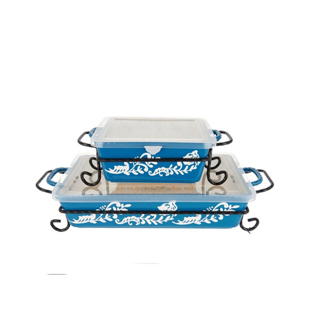 Valerie Bertinelli 4Piece Bake And Serve Set with Lid