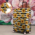 thumbnail image 4 of Black White Stripe Sunflower Pattern Luggage Cover Fashion Suitcase Cover Baggage Covers Fit 25-28 Inch Luggage (Go Travel), 4 of 5