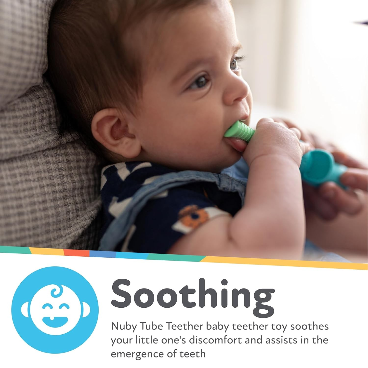 Nuby Silicone Tube Teether Multipack, Elephant & Giraffe photo 4