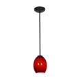 thumbnail image 1 of Access Lighting 28023-1R-ORB-RUSKY 6 in. Janine 1 Light Oil Rubbed Bronze Pendant Ceiling Light in Red Sky, 1 of 1