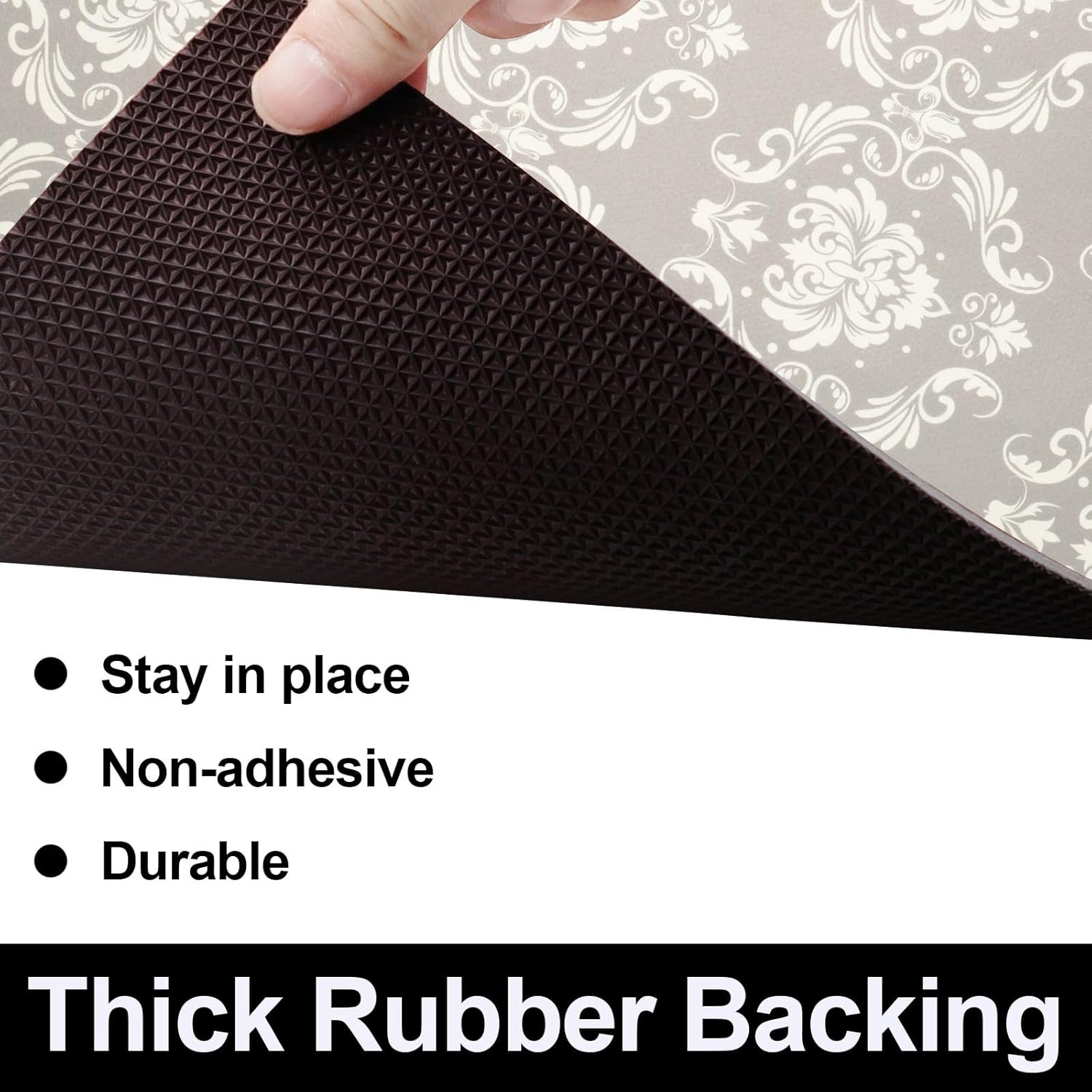 Waterproof Under Sink Mat, Absorbent Quick Dry Sink Liners Protect Cabinets, Durable Shelf Liners, Slip Resistant and Non-Adhesive, 24X68, Light Grey