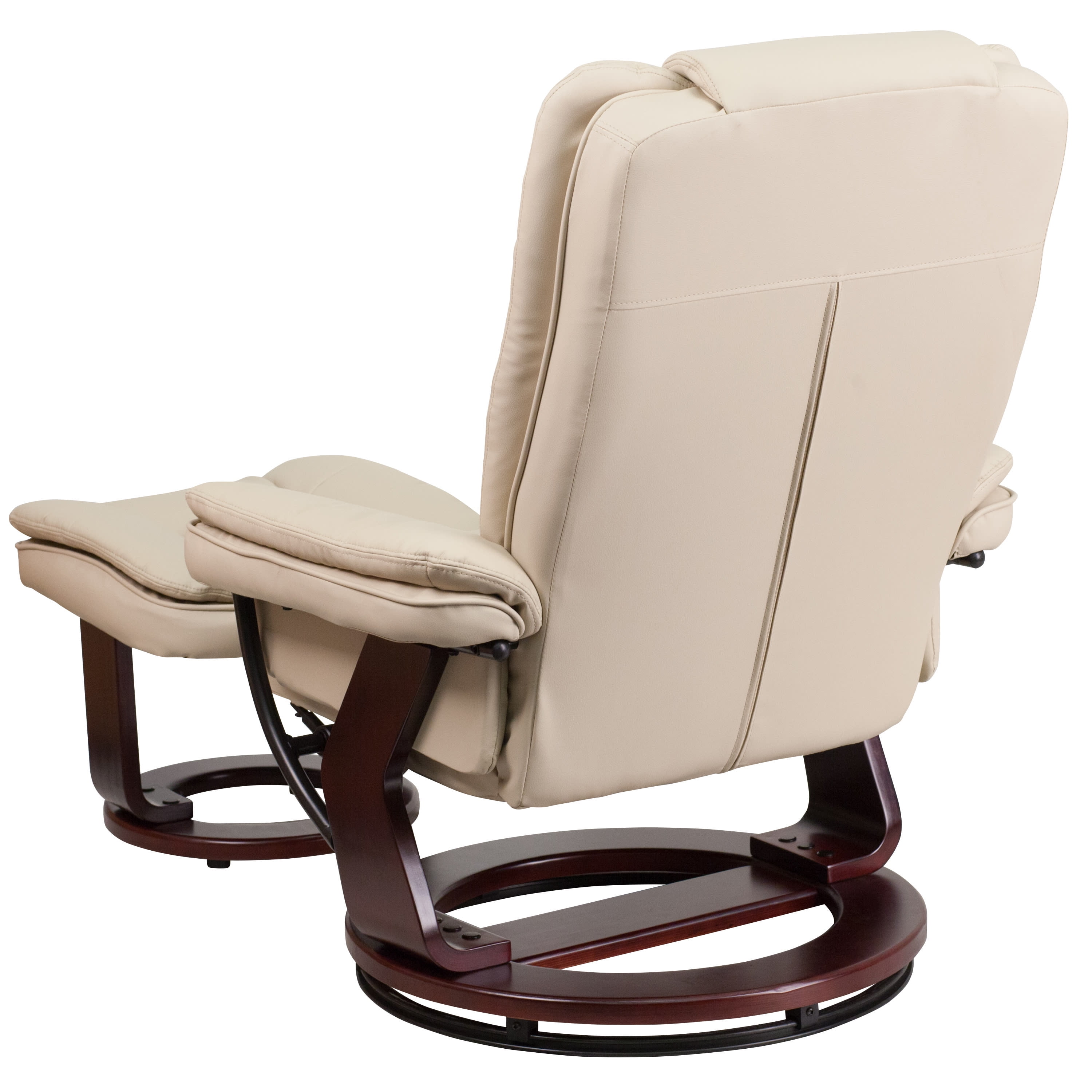 BizChair Faux Leather Recliner, Beige