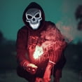 thumbnail image 4 of Face Shield Halloween LED Luminous Full Face Guard Shield Halloween Glowing Prop Horror Skeleton Head Cosplay Party Prop, White, 4 of 7
