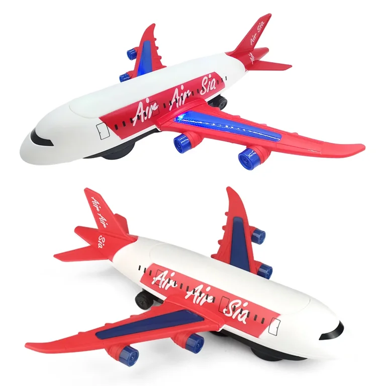 Rirool Airplane Toy with LED Lights and Rotating Lift photo 4
