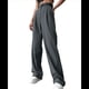 thumbnail image 3 of Pantalones de Traje de Pierna para Mujer, Pantalones Largos Informales de Negocios con Cintura Holgada y Corte Holgado Gris Oscuro L, 3 of 8