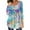 #3 Multicolor, variant on Lolmot Plus Size Tops for Women Long Sleeve Casual Tops Loose Fit Pleated Flare Blouse Soft Comfy Tunic Print Button Henley Neck Shirts