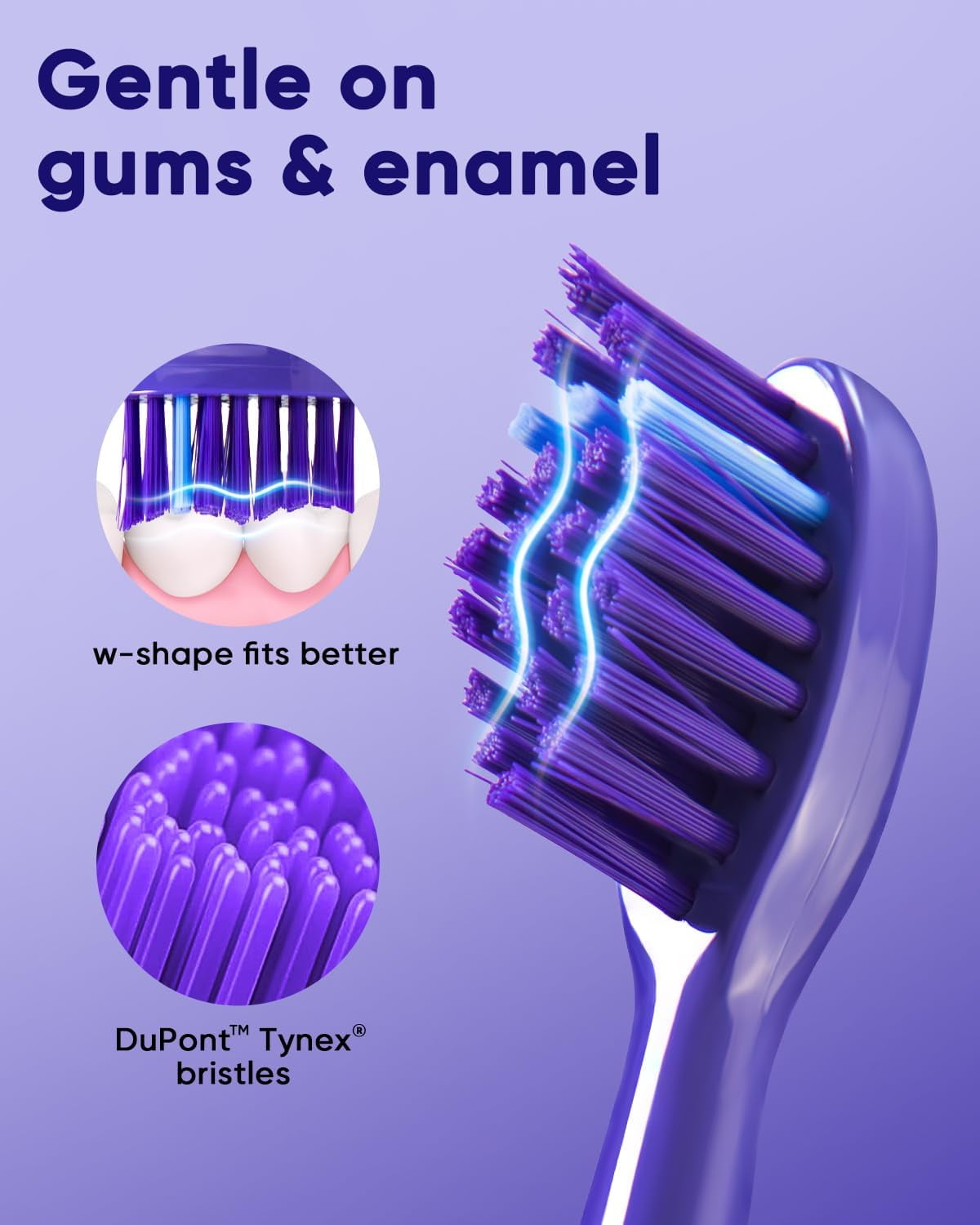 MySmile DY156 Sonic Electric Toothbrush for Adults, 45000 VPM Powered Toothbrush Rechargeable, IPX7 Waterproof, 5 Modes, 2 Mins Smart Timer, 60 Day Battery Life, 3 Tooth Brush Heads, Violet
