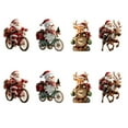 thumbnail image 2 of Adornos Navideños de Navidad: 8 Figuras Planas 2D de Acrílico (Papá Noel, Muñeco de Nieve y Ciervo) | Decoración para Árbol de Navidad - Rojo | 8 X 6,5 Cm - 120 G | para Uso Interior y Exterior, 2 of 6