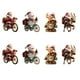thumbnail image 2 of Adornos de Regalo de Papá Noel, Muñeco de Nieve y Ciervo de Acrílico Plano 2D de 8 Piezas para Coche, Mochila, Árbol de Navidad, 2 of 6