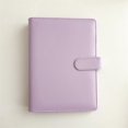 thumbnail image 1 of Álbum de fotos de 3 pulgadas con cuatro cuadrículas y hojas sueltas con hebilla magnética de PU en combinación de colores rosa y blanco para guardar tarjetas pequeñas, 1 of 5