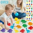 thumbnail image 1 of 39PCS Matching Letters Fine Motor Toy Double-Sided ABC Dinosaur Alphabet Match Game with Uppercase Lowercase, 1 of 6