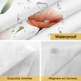 thumbnail image 4 of Floral Orange No Hooks Shower Curtain with Snap-in Liner Pink Flower Poppy Spring Plant Nature Rustic Shower Curtains for Bathroom, Waterproof, Easy Install, Washable 36"x78", 4 of 9