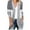 Gray, variant on Fesfesfes Women Cardigan Casual Color Block Long Sleeve Coat with Pocket Plush Long Knit Cardigan Sweater Tops