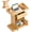 Natural Wood, variant on Chantmo Mobile Wooden Lectern 44.6 inch with Lockable Wheels Storage Wire Hole Wood Podium for Church School Office Conference Restaurant