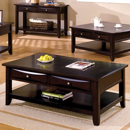 Furniture Of America Baldwin Espresso Rectangular Coffee Table
