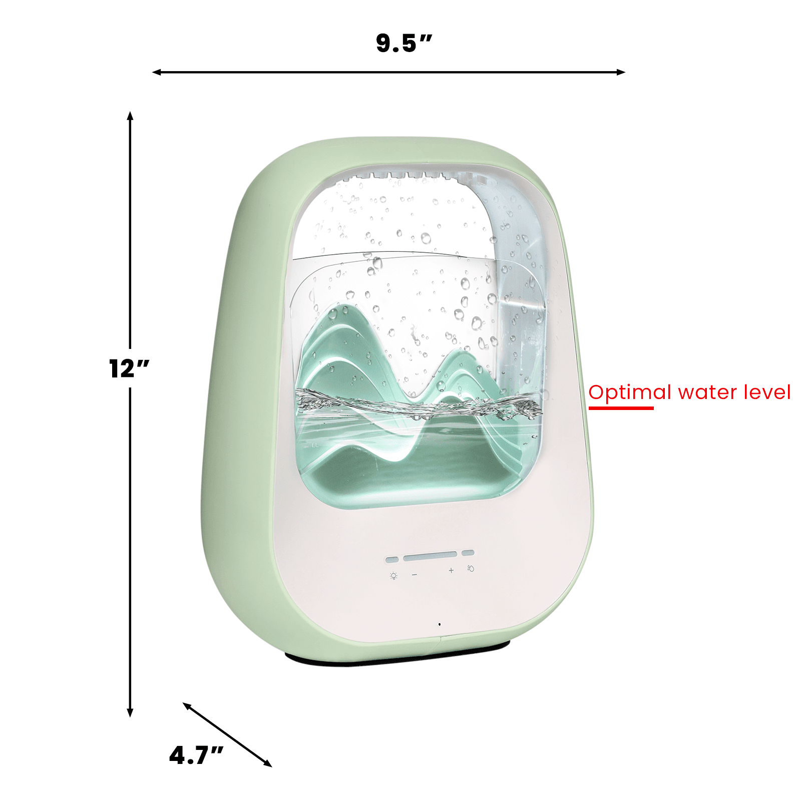 Rain Drop White Noise Machine with Humidifier, Bluetooth Speaker & Aroma Diffuser, 7-Color Mood Light and Nature Sounds for Bedroom, Office & Meditation, Mint Green