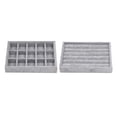 thumbnail image 1 of Juego de 2 Bandejas de Joyería Sunnimix Terciopelo Gris, 1 of 8