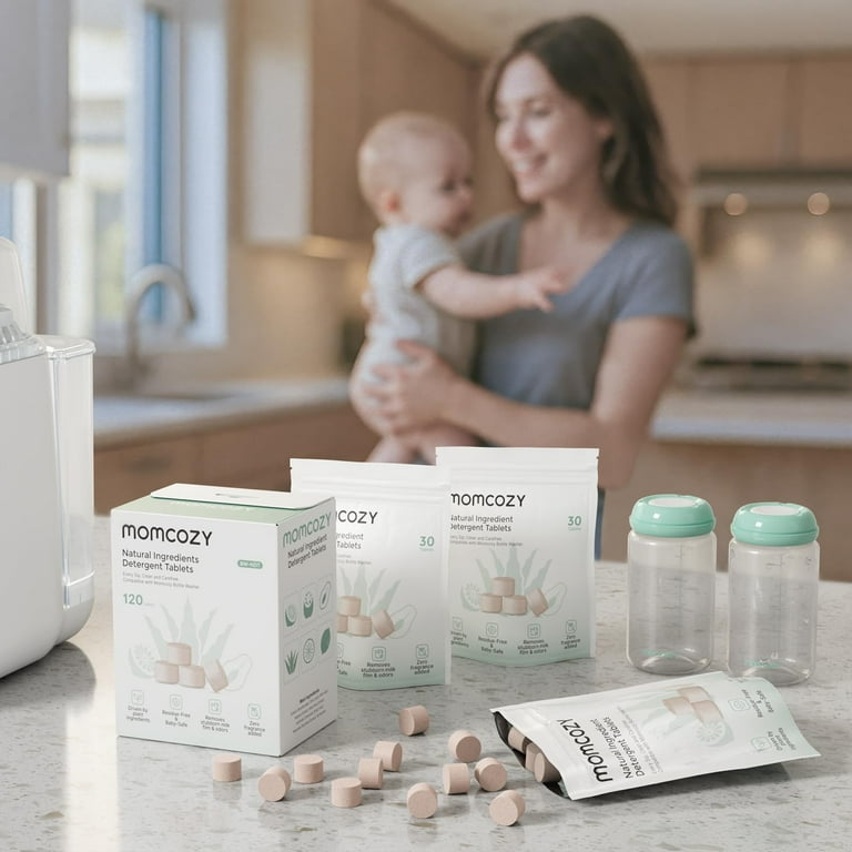 Momcozy Natural Washing Block for Baby Bottle Washer, Powerful