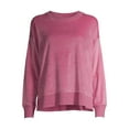 thumbnail image 5 of Secret Treasures Women's and Women's Plus Velour Long Sleeve Crew-Neck Pajama Top, 5 of 6