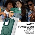 thumbnail image 6 of Magnetic Designed for iPhone 13 Pro Max Case [Military-Grade Drop Tested] [Compatible with Magnet] Slim Frosted Case for iPhone 13 Pro Max Case Phone Case (6.7"), Green, 6 of 12