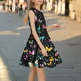 thumbnail image 7 of My Orders Gamivast Girls Flowy Summer Tank Dresses Floral Printed Crewneck Sleeveless A-Line Dresses Tiered Casual Sundress for Kids Black Vestidos De Verano Para Niña, 7 of 7