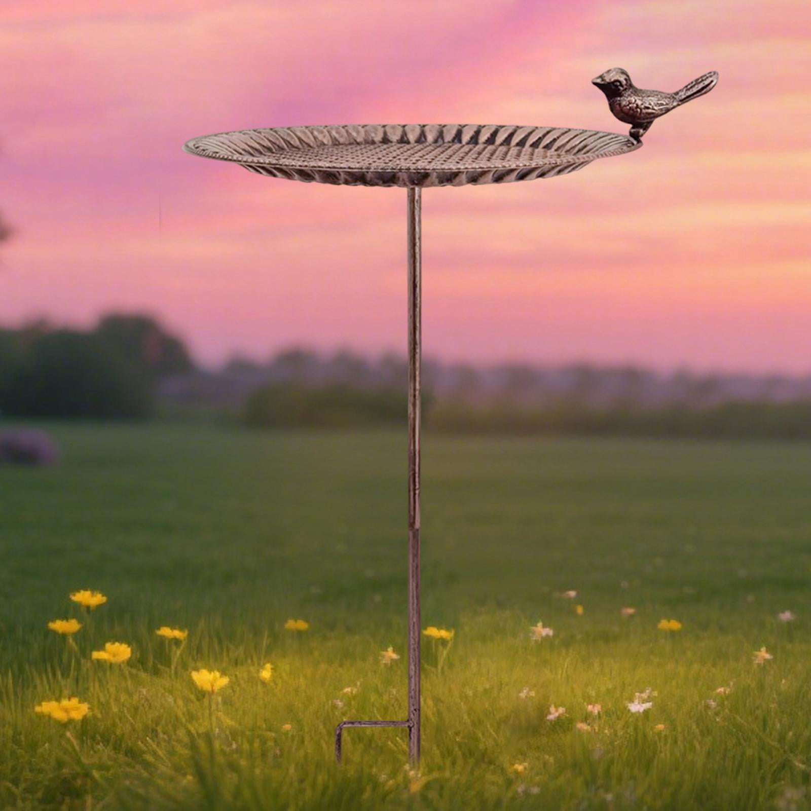 Zxpjkyu Bird Feeder Modern Easy to Install with Stake for Backyard Outside Flowerbed