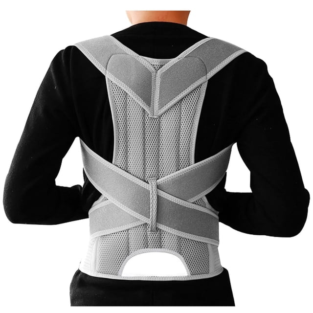 Posture Corrector Brace for Men & Women - Breathable Lumbar Support Belt to Improve Alignment & Relieve Back, Neck & Shoulder Discomfort