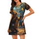 thumbnail image 1 of Fotbe Cute Butterfly Bear Bata de Dormir para Mujer con Estampado, Camisón de Algodón de Manga Corta, Ropa de Dormir Casual, 1 of 6
