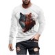 thumbnail image 2 of Blusas y camisas de manga larga con cuello redondo. Nueva camiseta casual de manga larga para hombre. Camiseta deportiva con estampado navideño. Blusas y camisas de manga larga con cuello redondo. Blu, 2 of 5